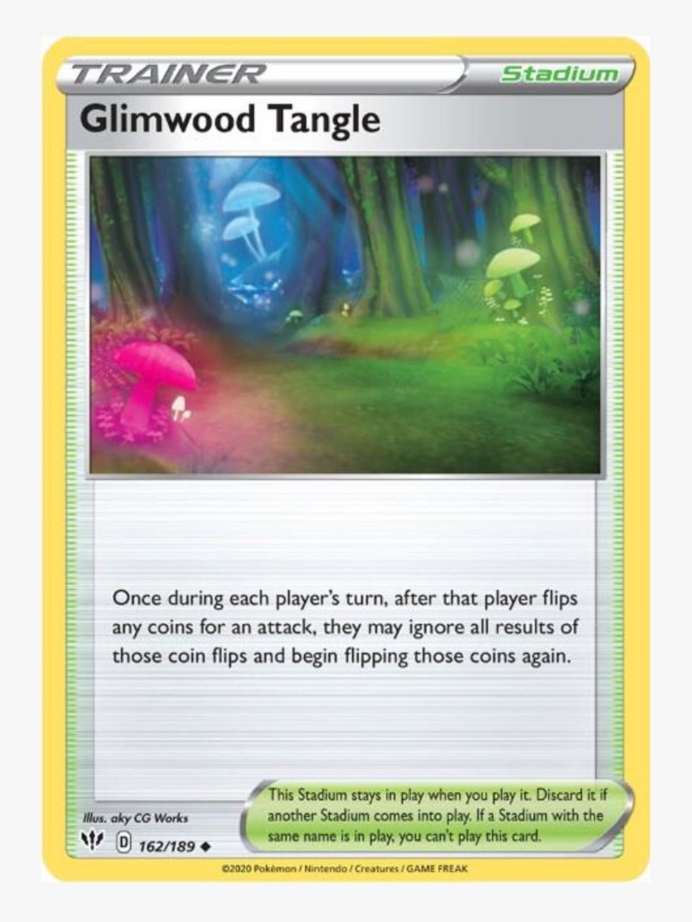Glimwood Tangle SWSH03: Darkness Ablaze Pokemon Trading Card